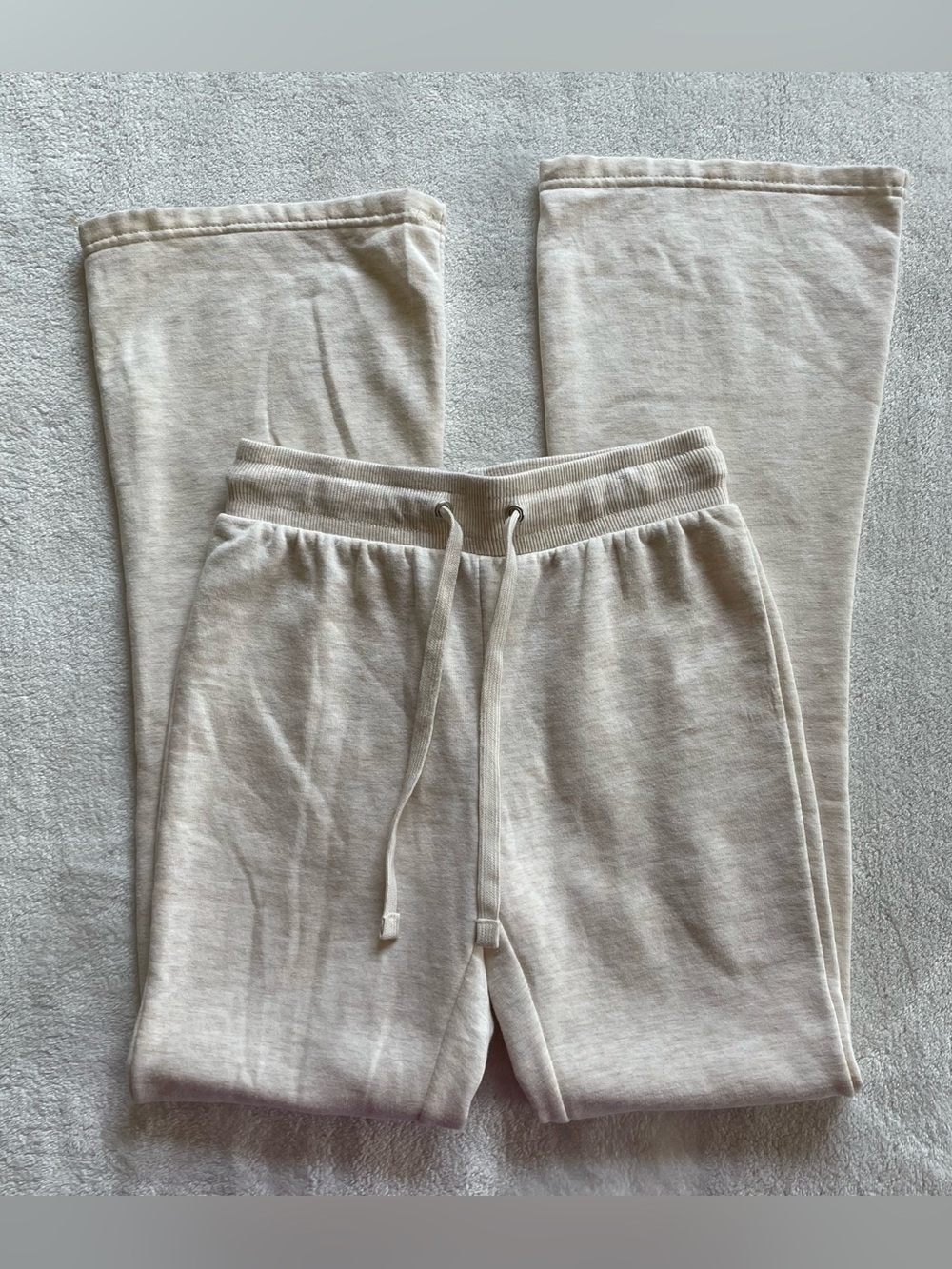 Cream Flared Sweatpants size XS - Picture 2 of 11